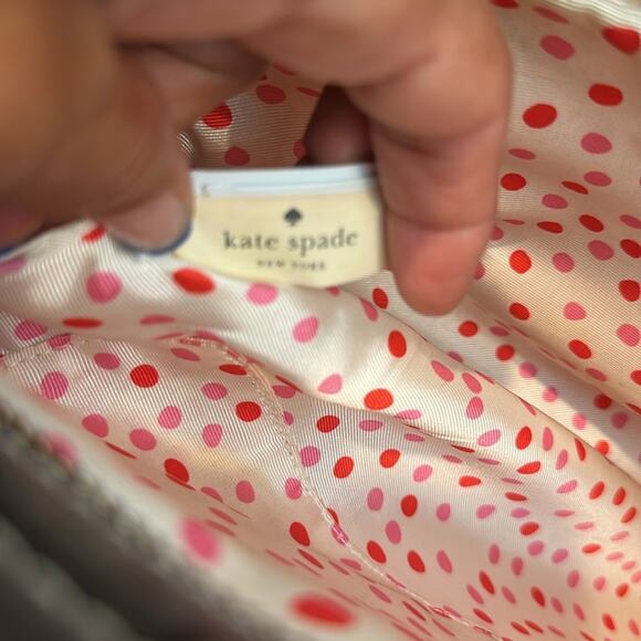 Kate Spade Large Black Pebbled Leather Tote Handbag Purse See Video - Picture 11 of 16